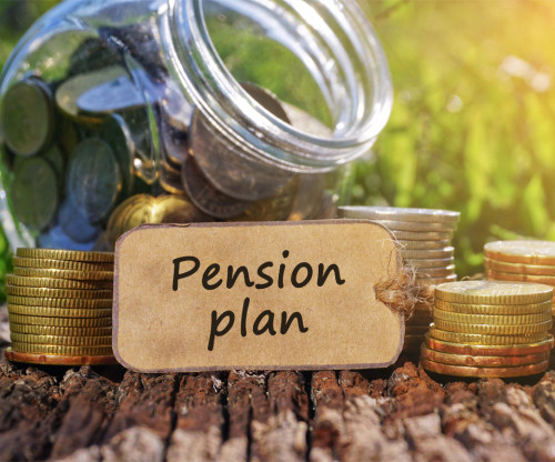 Introduction-Pension-Jar-filled-with-coins-with-a-sign-saying-Pension-plan